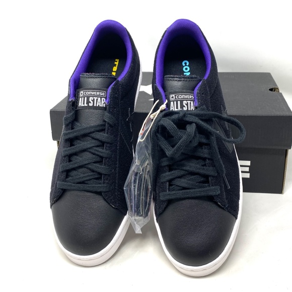 Converse Pro Leather Low Skate Women's Shoes Black Suede Casual Sneakers A01649C - Picture 3 of 11